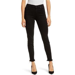 7 For All ManKind Womens Kimmy Tapered Regular Jeans, Black, 30, DM